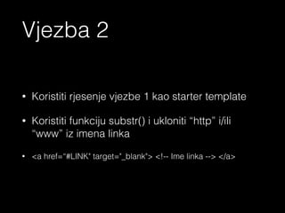 PHP za pocetnike - predavanje 2