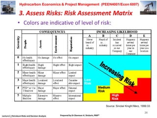 Petrofac Risk Matrix Lecture 2 petroleum risks & decision analysis(4) | PDF