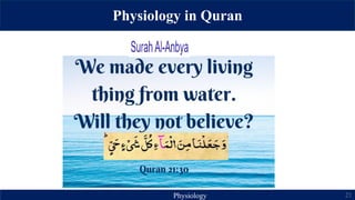 Physiology in Quran
21
Physiology
 