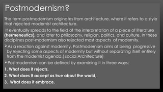 Postmodernism Overview Comprehensive Exploration of Postmodernism in Architecture and Culture ...