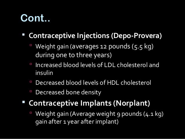 Depo Provera Weight Gain