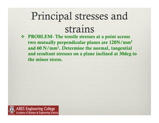 Lecture 2 principal stress and strain | PDF