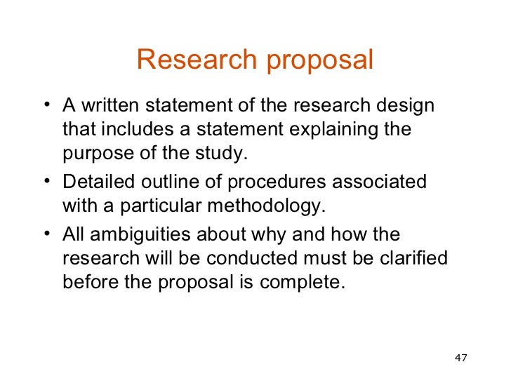how you define research proposal