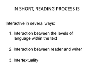 Lecture 2 reading process & models of reading | PPT