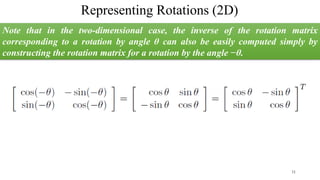 Representing Rotation Dcm Comprehensive Guide to Rigid Motions and Coordinate Transformations in ...