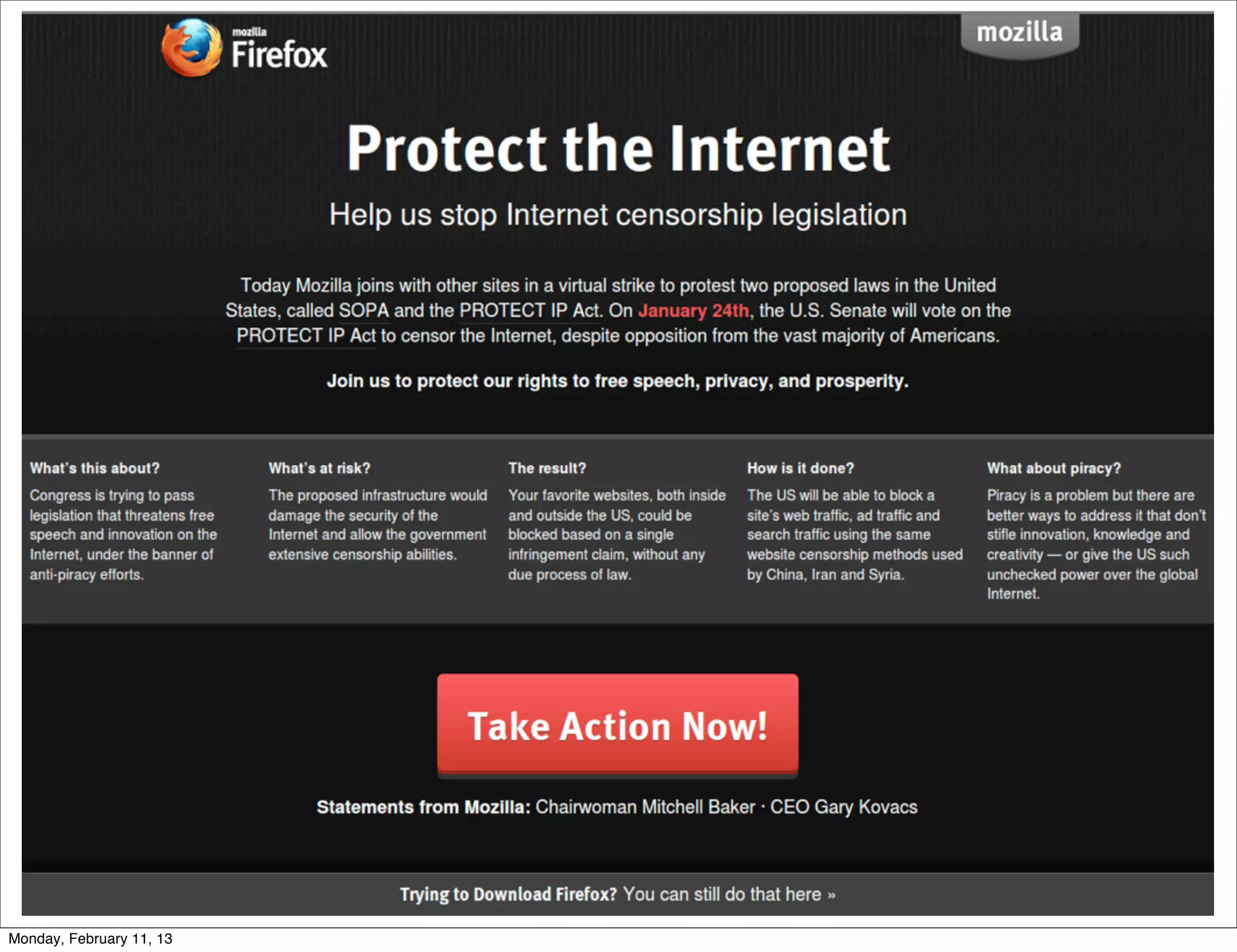 Monday, February 11, 13
 