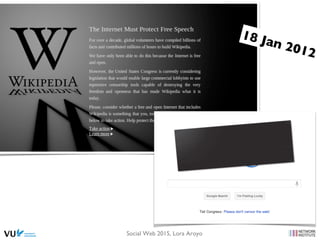 Social Web 2015, Lora Aroyo
18 Jan 2012
 