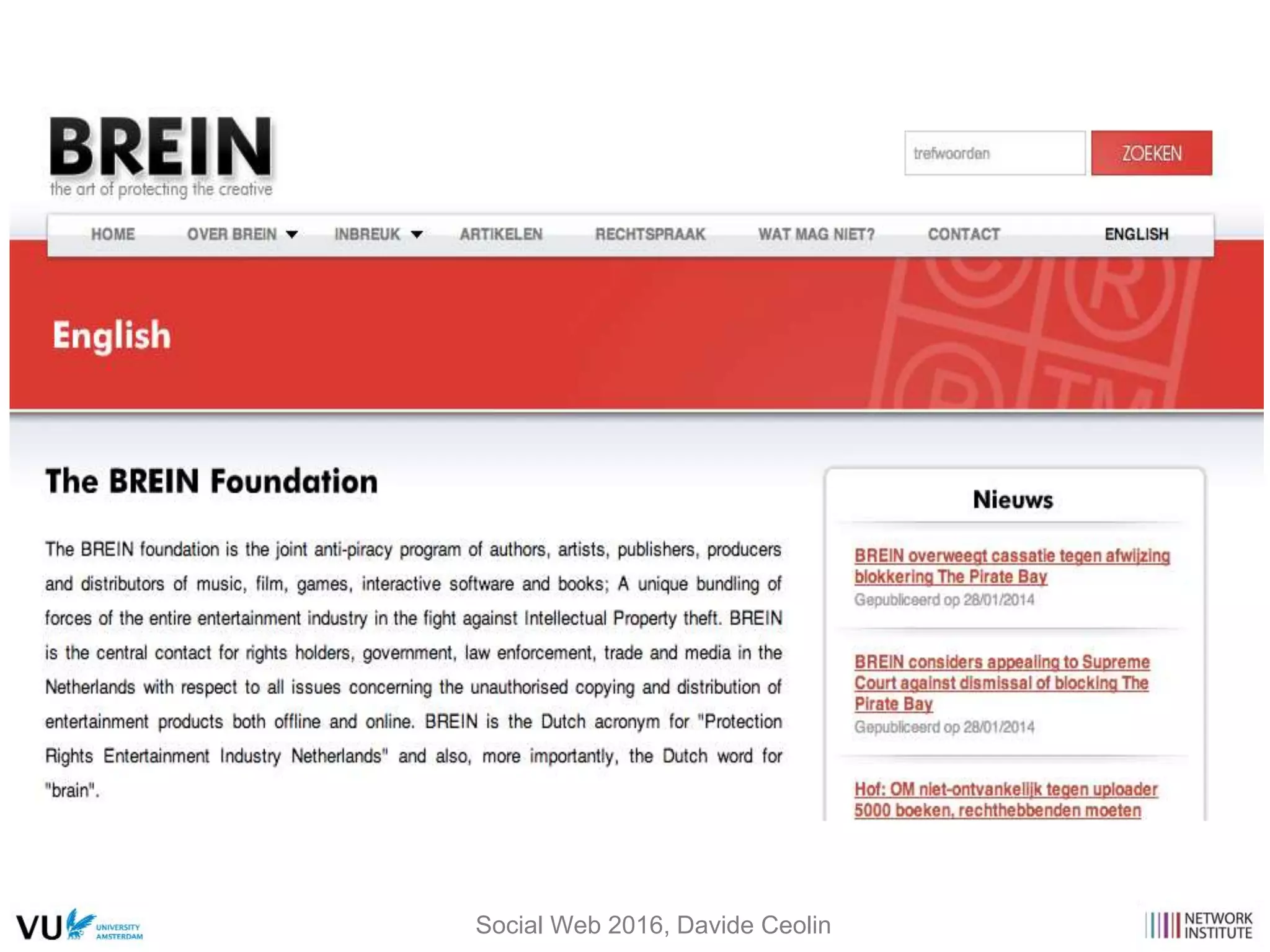 Social Web 2016, Davide Ceolin
 