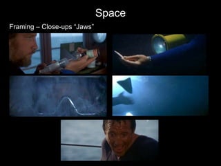 Space
Framing – Close-ups “Jaws”
 