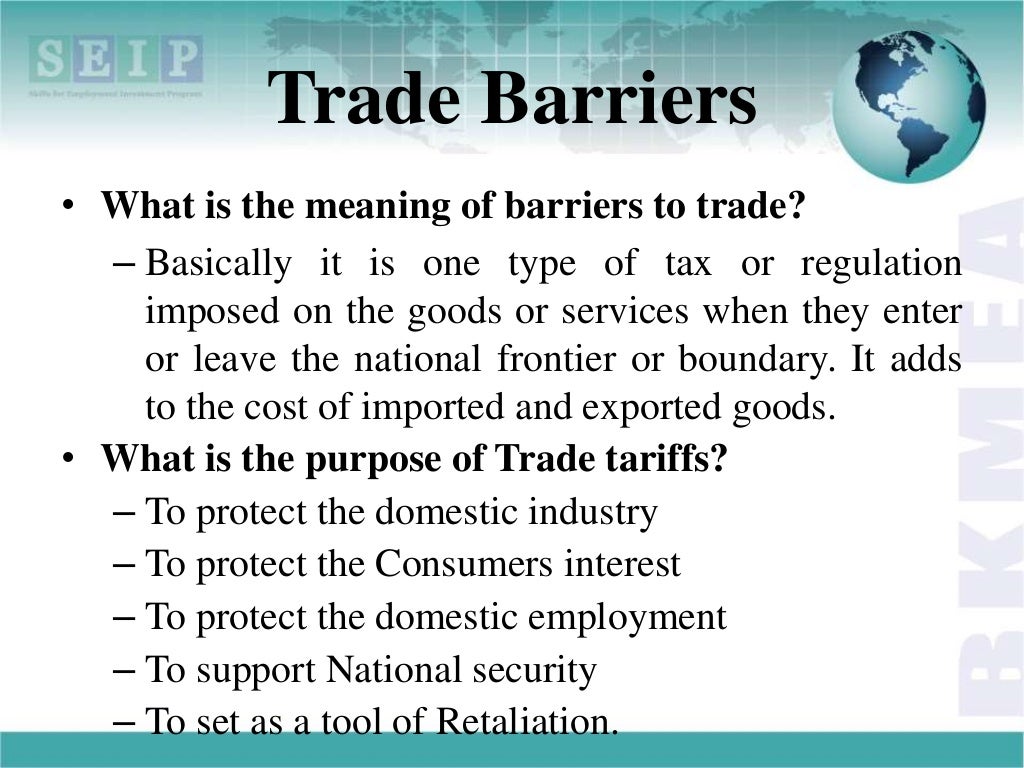 Lecture 2 Tariff and Nontariff Barriers to International Trade