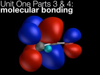 Unit One Parts 3 & 4:
molecular bonding
 