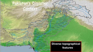 21
Pakistan’s Disaster
Context
Diverse topographical
features
 