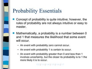 Probability Essentials ,[object Object],[object Object],[object Object],[object Object],[object Object]