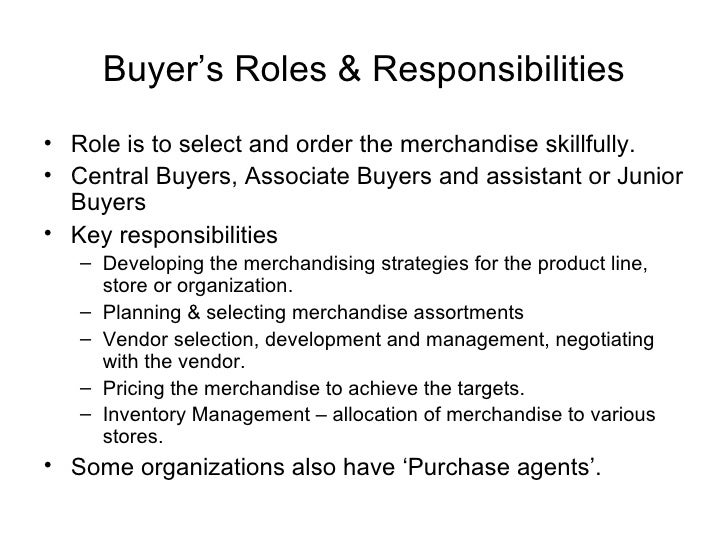 job description fashion buyer