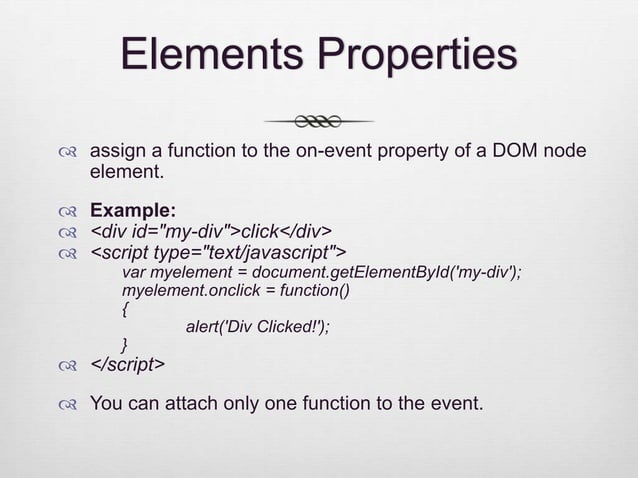 DOM and Events
