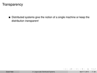 Topic 3: Large-scale Distributed Systems | PDF