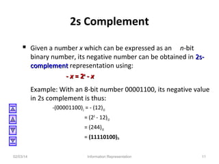2s Complement Plot Lecture 3 | PPT