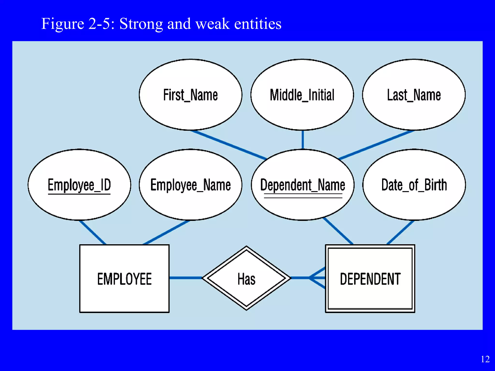 12
Figure 2-5: Strong and weak entities
 