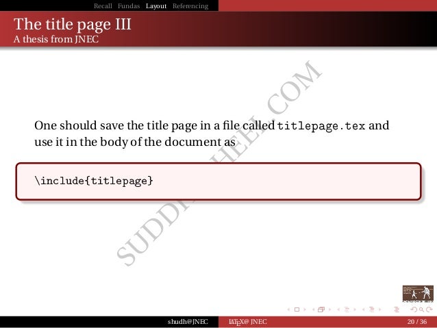 Thesis typesetting