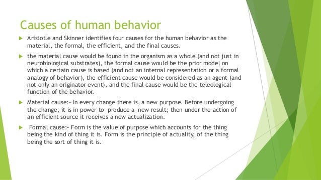 Human Motivior The Causes Of Human Behavior