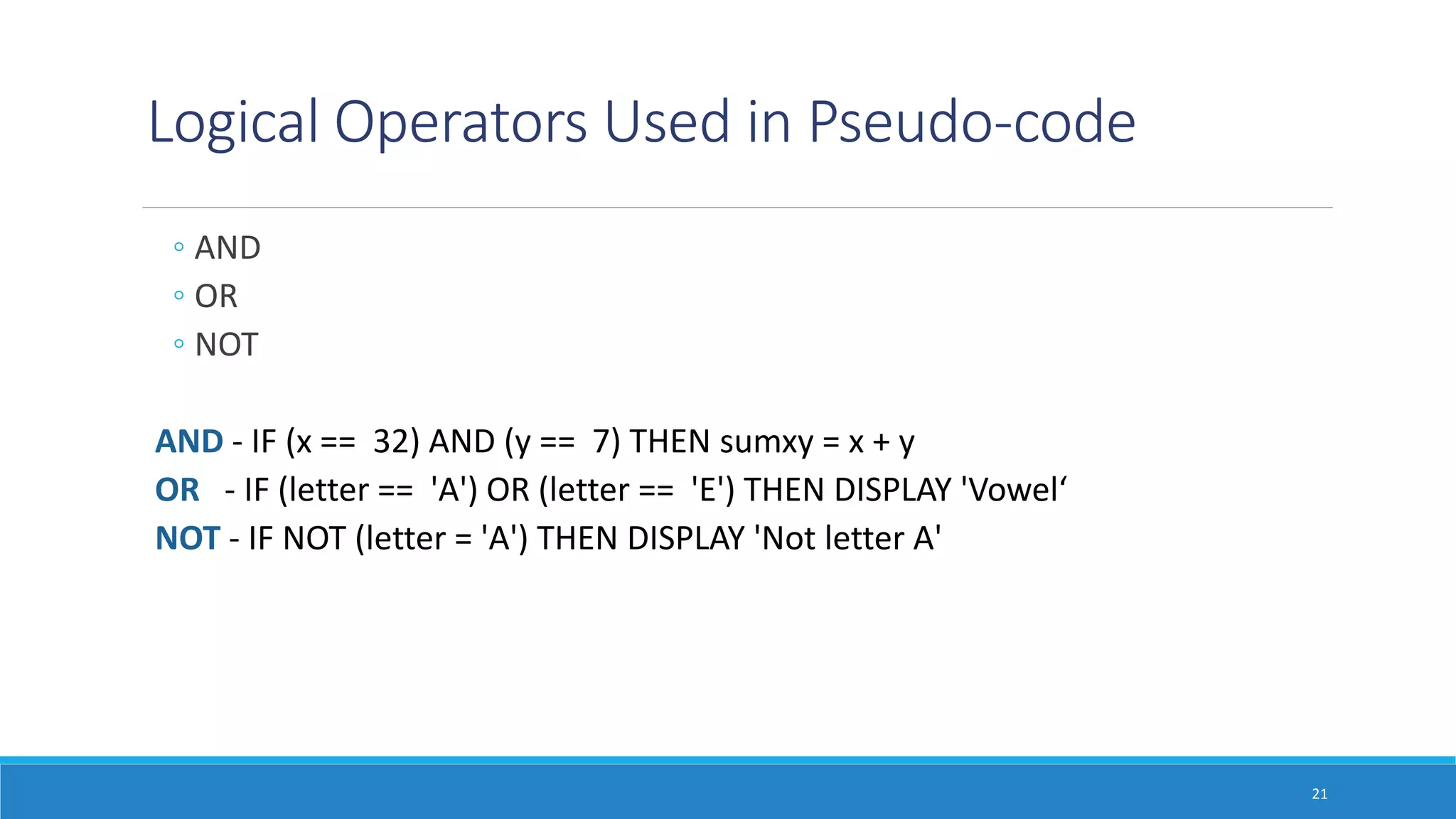 Pseudocode | PPTX