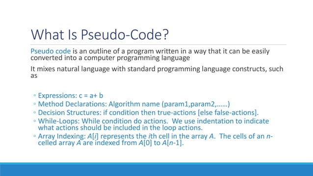 Pseudocode | PPT