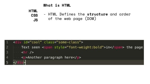 HTML / CSS / JS Web basics