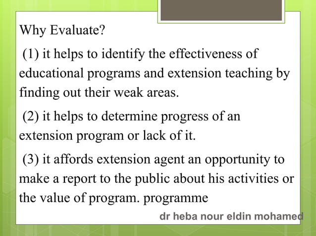 Extension Program Evaluation | PDF