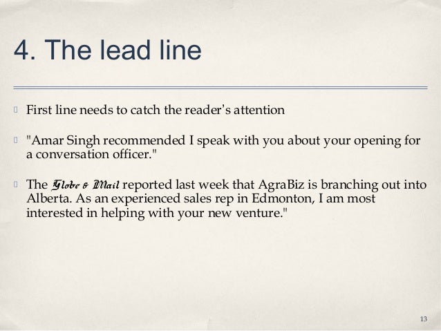 lecture 3 1 how to write a cover letter student notes first line of a cover letter