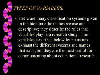 System Variables Variants VARIABLES AND HYPOTHESES | PPTX