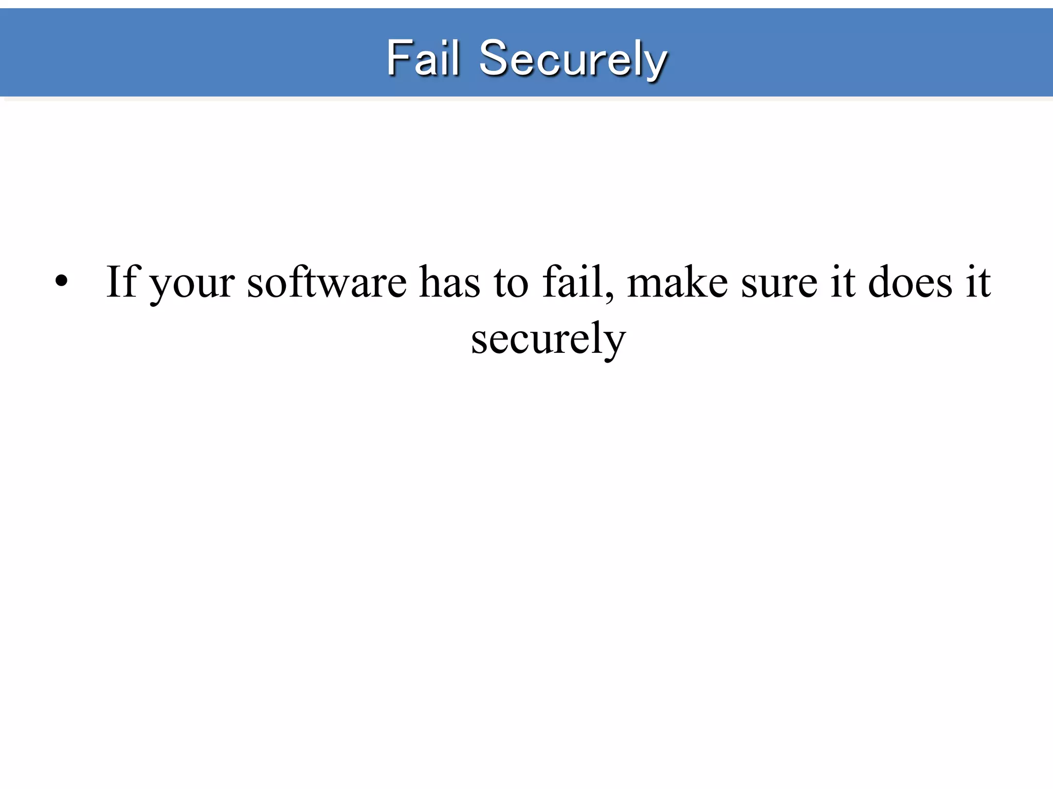 Principles for Secure Design and Software Security | PDF