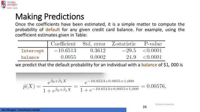 Machine Learning (Classification Models) | PPTX