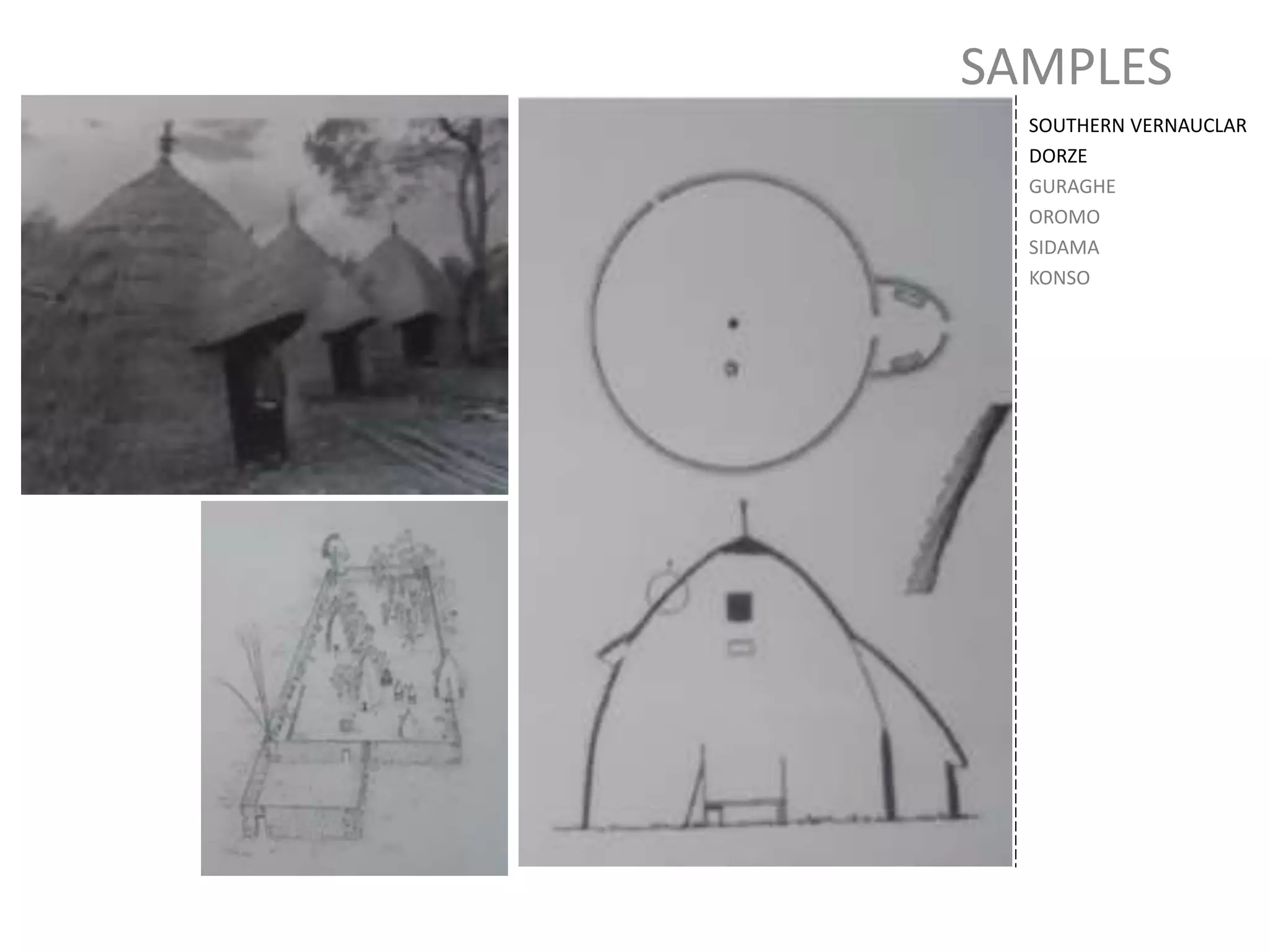 SAMPLES
SOUTHERN VERNAUCLAR
DORZE
GURAGHE
OROMO
SIDAMA
KONSO
 