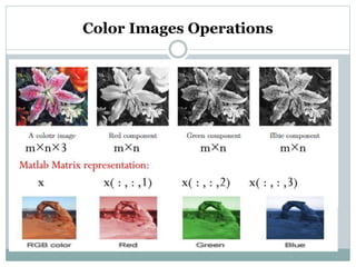 Color Images Operations
 