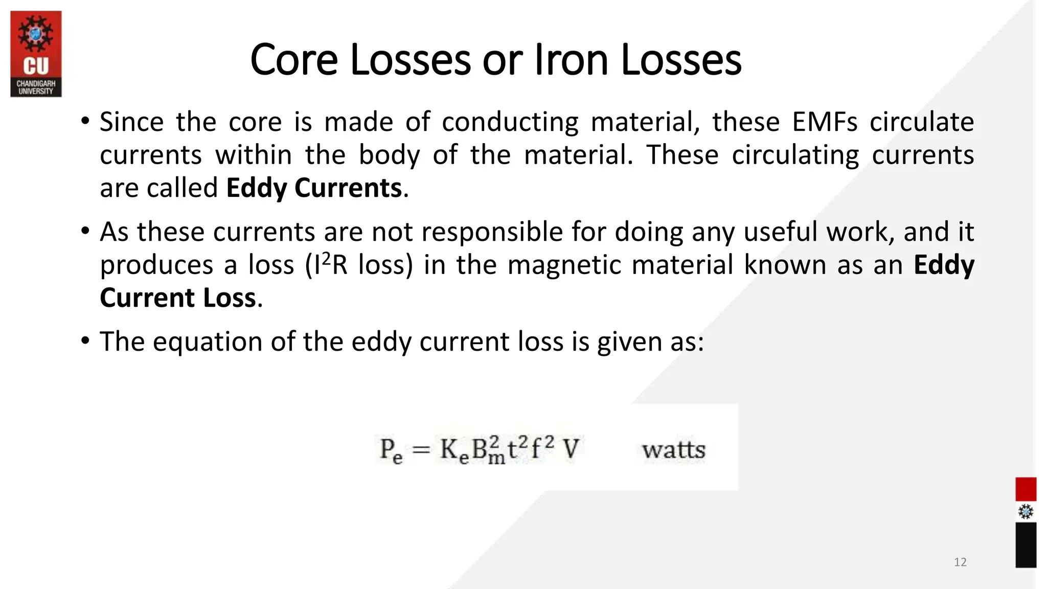 Core Loss Formula In Transformer Transformer loses easily explained topic. | PPTX