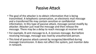 Difference between Active attack and Passive attack | PPTX
