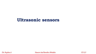 Common Sensors and their Working Principles - Lecture 3