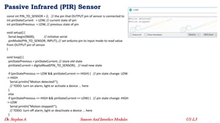 Common Sensors and their Working Principles - Lecture 3