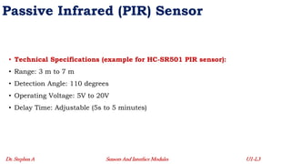 Common Sensors and their Working Principles - Lecture 3