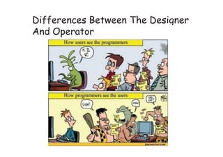 Differences Between The Designer
And Operator
 