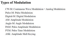 Types of Modulation
 