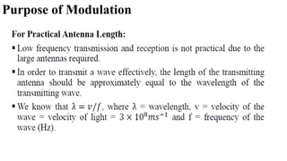 Purpose of Modulation
 
