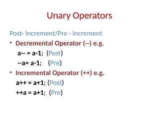 Statements,Operators &Control Structures | PPTX