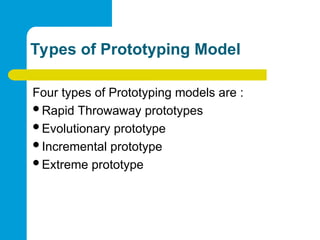 Lecture 3: Software Process Models (Evolutionary Model Prototype Model ...