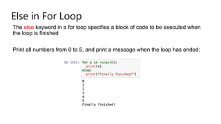 Comprehensive Guide to Python Control Flow: Conditionals and Loops | PPTX