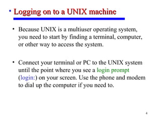 Unix Gate Introduction to Unix:Fundamental Commands | PPT