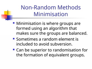 Randomizer And Non Randomised Study Random and Quasi-random Allocation Presentation | PPT
