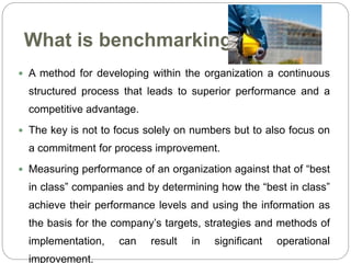 Lecture 3 benchmarking in quality system | PPTX