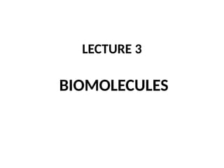 Power point presentation on Biomolecules | PPTX