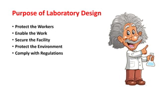Purpose of Laboratory Design
• Protect the Workers
• Enable the Work
• Secure the Facility
• Protect the Environment
• Comply with Regulations
2
 